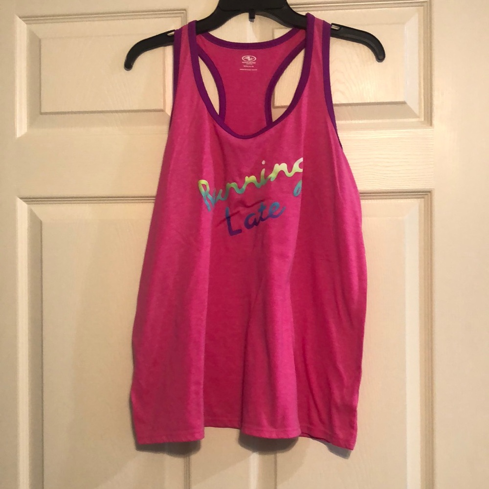 Athletic Works Pink “Running Late” Tank Top XL